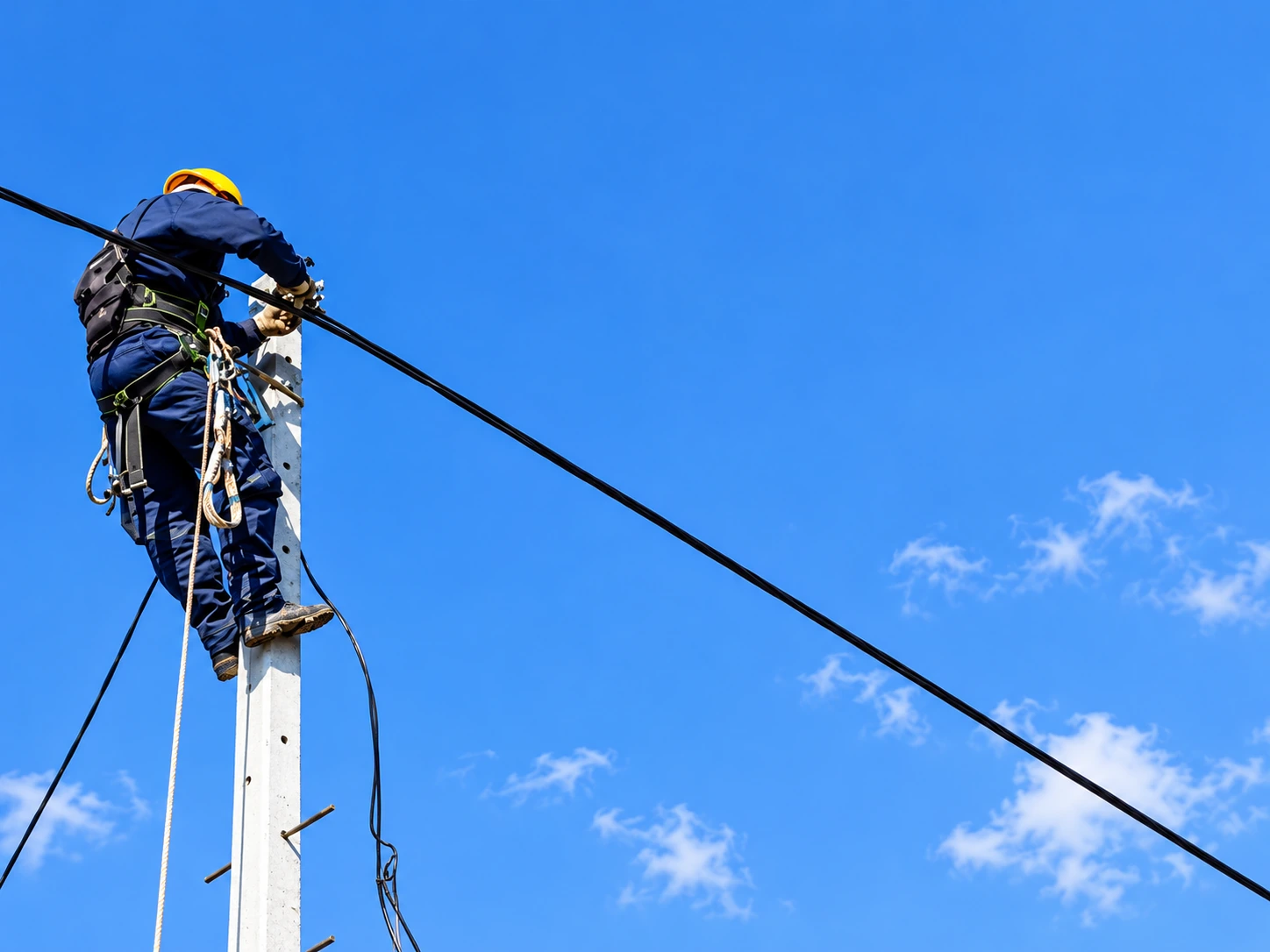 Tendido de fibra óptica y flechado en líneas de transmisión
